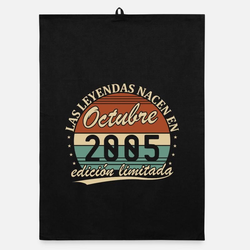 October 2005 Vintage Retro Birthday Gift Organic dish towel