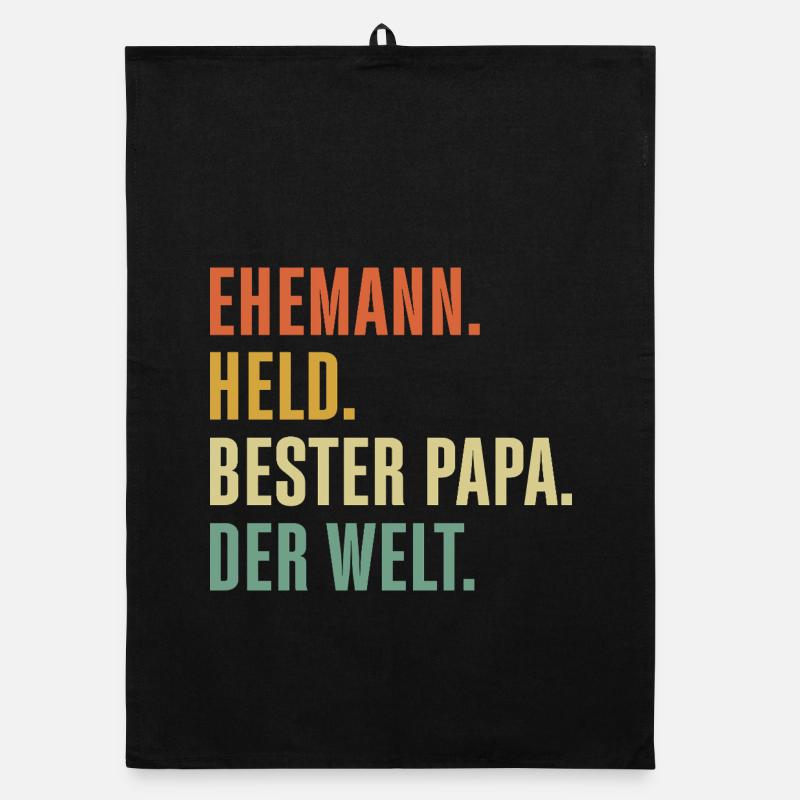 Father's Day Gift Idea Best Dad in the World Husband Organic dish towel