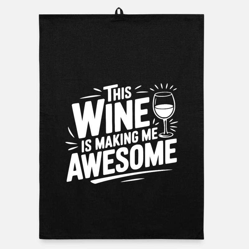 Le vin me rend génial Torchon bio