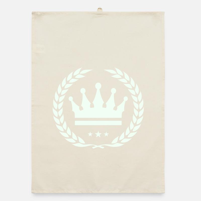 Crown Foliage Emblem Design Organic dish towel
