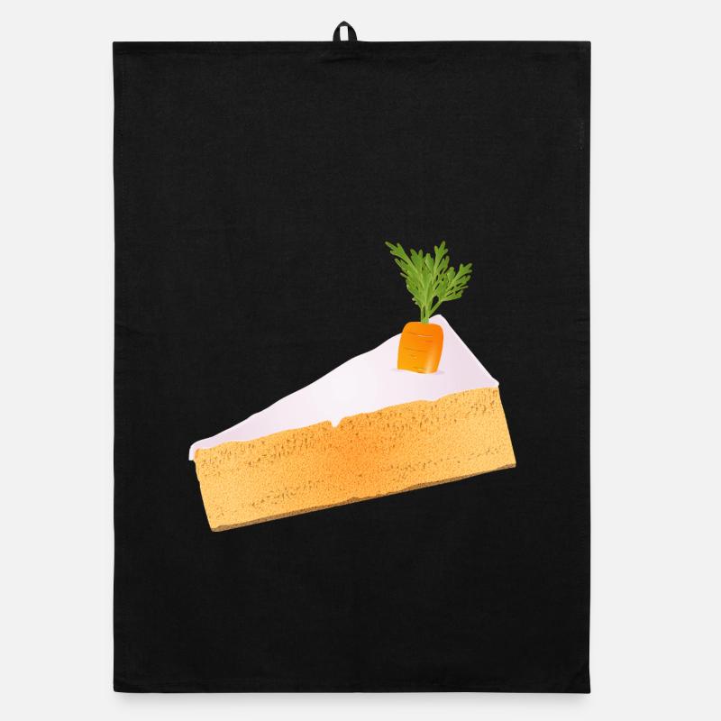 Saftiger Karottenkuchen mit witziger Deko Organic Geschirrtuch