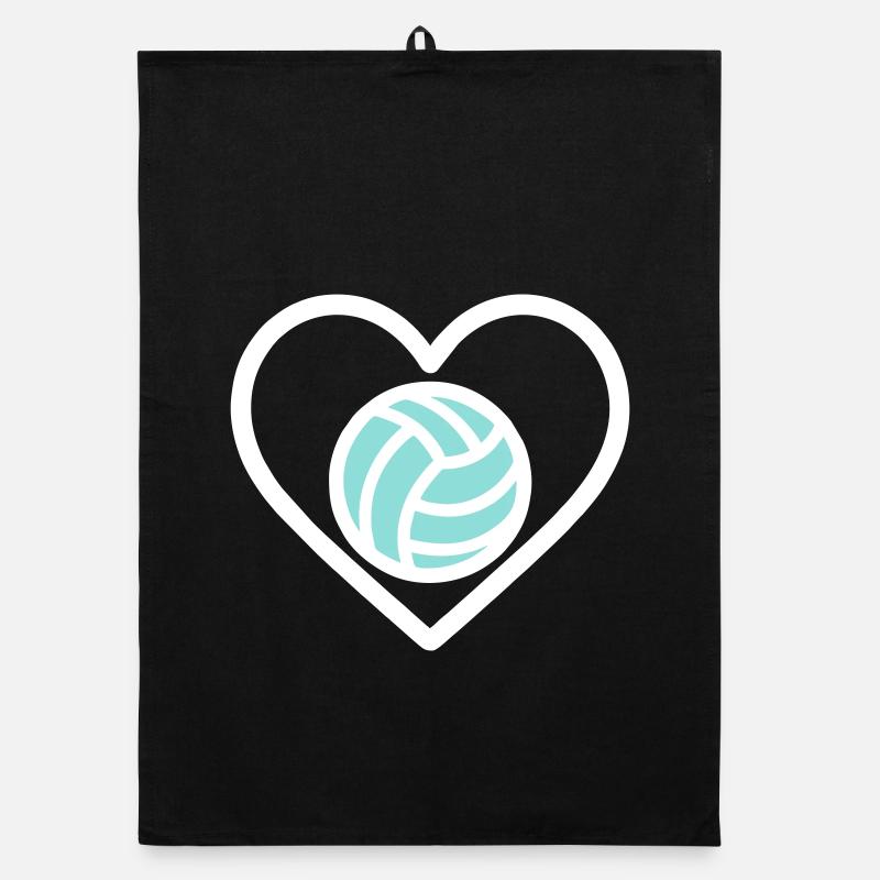 Cuore Volleyball – Passion pour le sport d’équipe Torchon bio