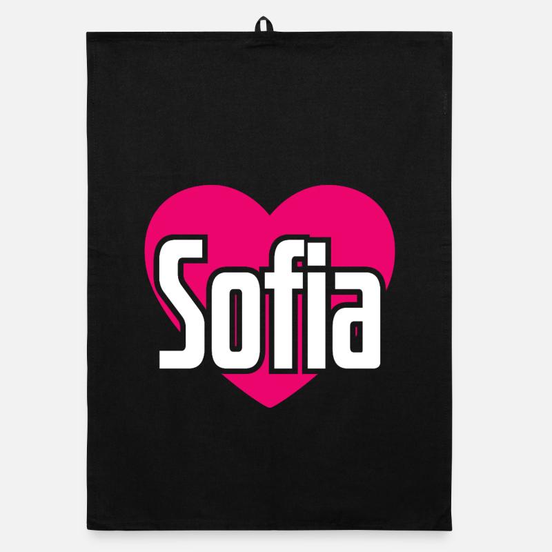 J’aime Sofia Coeur rose J’aime Sofia Torchon bio