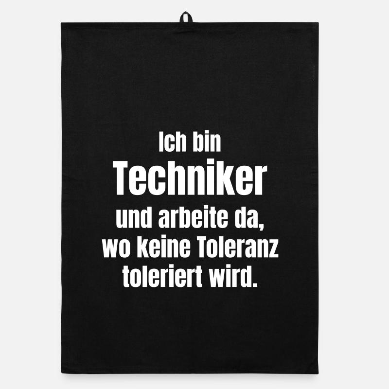Ich bin Techniker – Keine Toleranz Organic Geschirrtuch