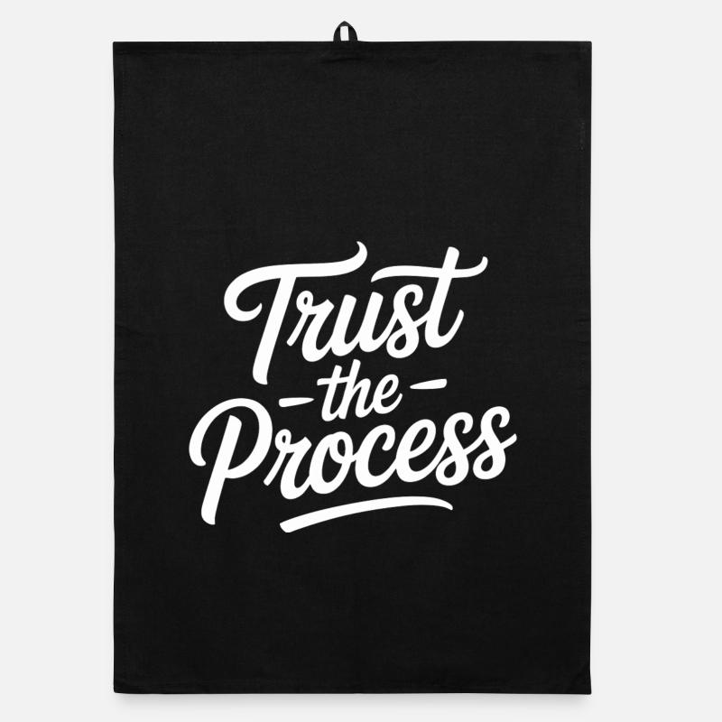 Trust the Process Script Typography Organic dish towel