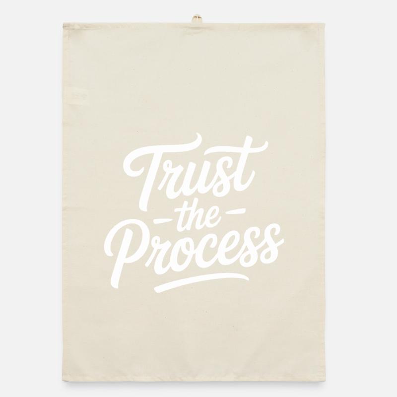 Typographie du script Trust the Process Torchon bio