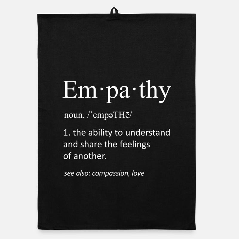 Empathy Dictionary Definition Minimalist Gift Organic dish towel