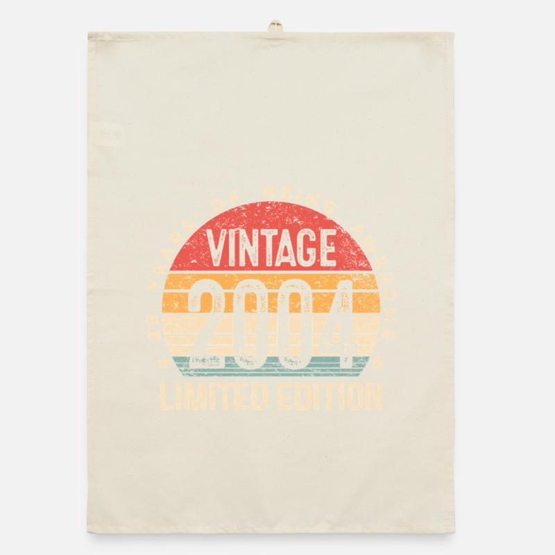 Vintage Est 2004 édition limitée 22e anniversaire Torchon bio