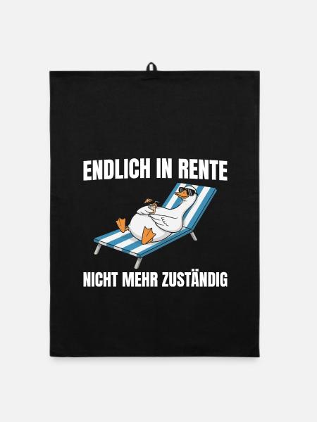 Pension Goose - Retraite non responsable - Torchon bio - noir - Devant