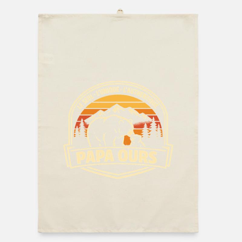 Papa Bear The Only Unique Authentic Gift Organic dish towel