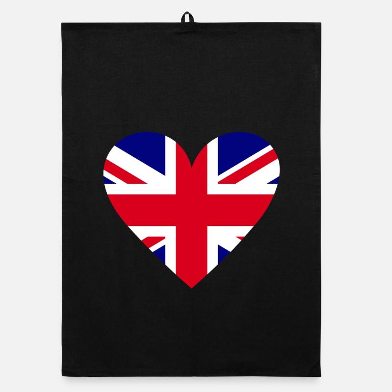 Herzflagge Großbritannien Organic Geschirrtuch