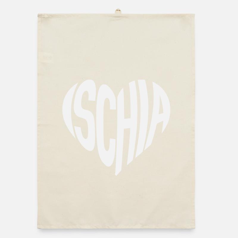Ischia Heart Shape Typo Organic dish towel