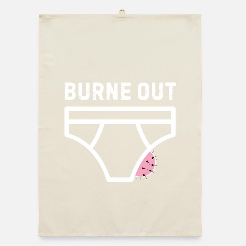 Burn Out Silhouette Culotte Graphique Torchon bio