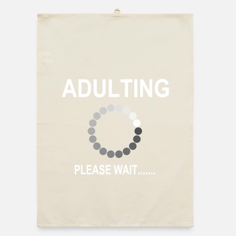 18th Birthday Adulting Loading Please Wait  Organic dish towel