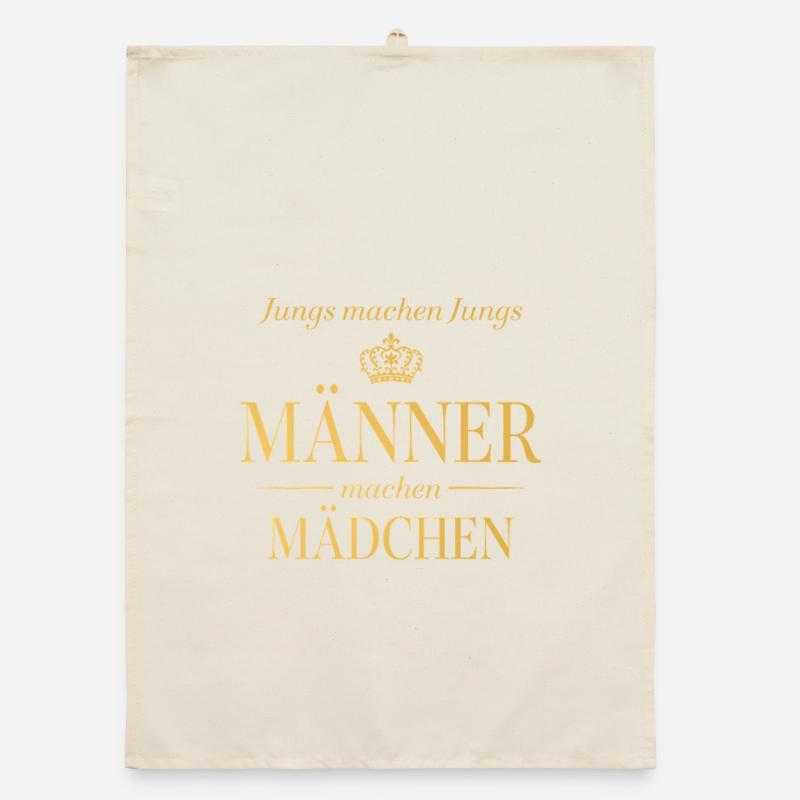 Jungs machen Jungs – Männer machen Mädchen Organic Geschirrtuch