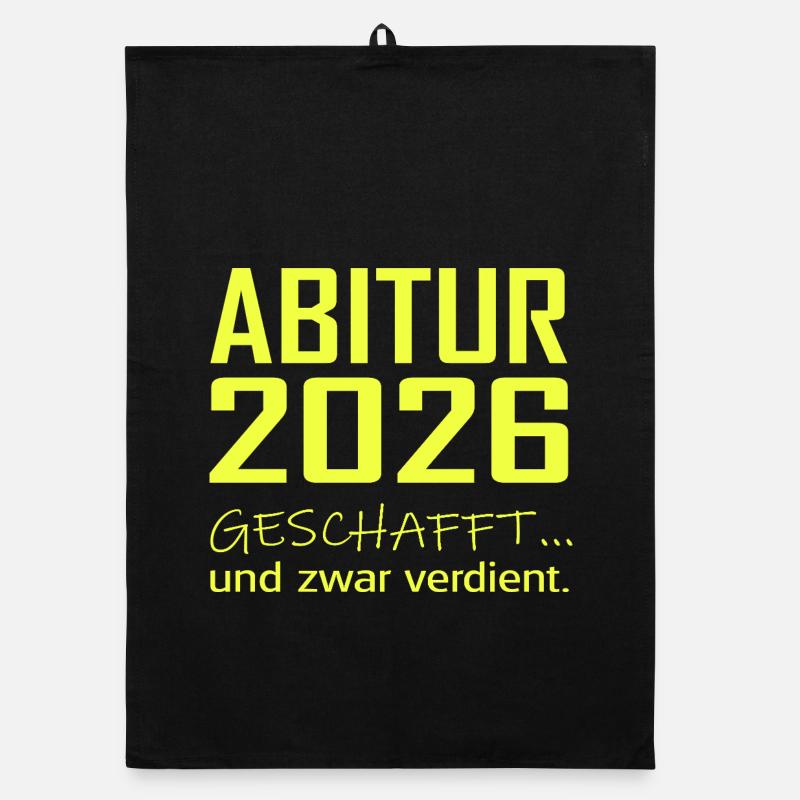 Abitur 2026 Geschafft Organic Geschirrtuch