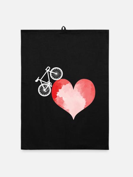 Radfahren Fahrrad Sport Radfahren Radfahrer - Organic Geschirrtuch - Schwarz