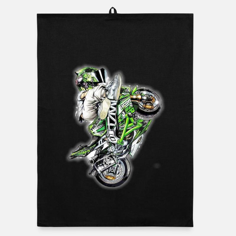 Stunt Biker - Torchon bio - noir