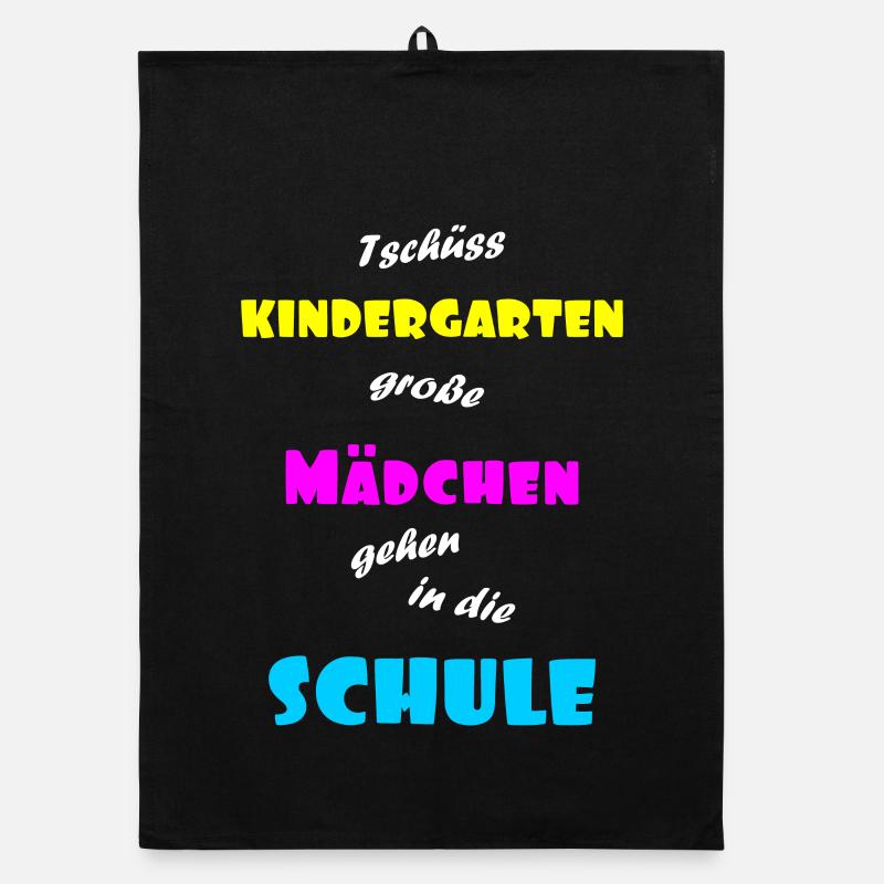 Einschulung Maedchen Organic Geschirrtuch