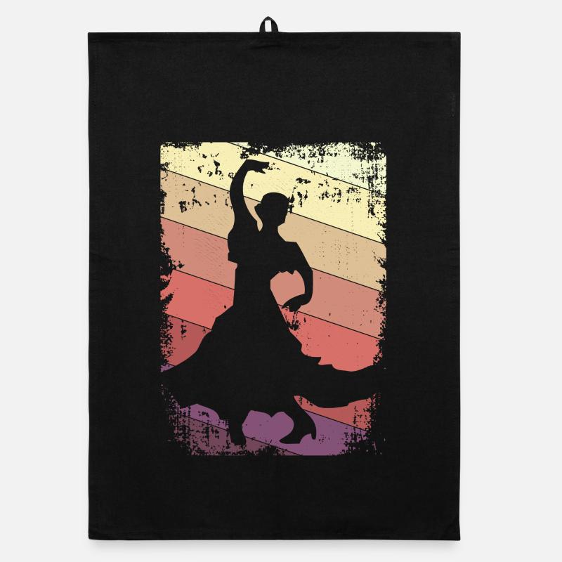 Flamenco Dancing Organic dish towel