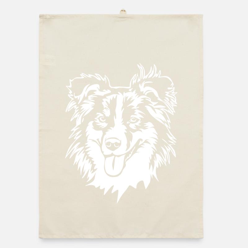 Tête de Shepherd australien « Black Edition » Torchon bio