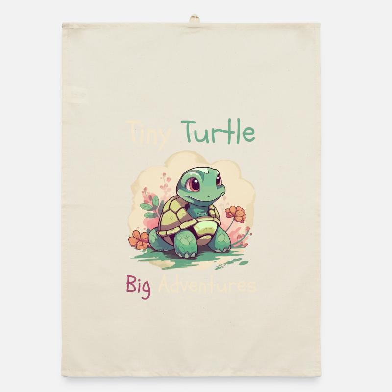 Tiny Turtle Adventure Design Organic dish towel