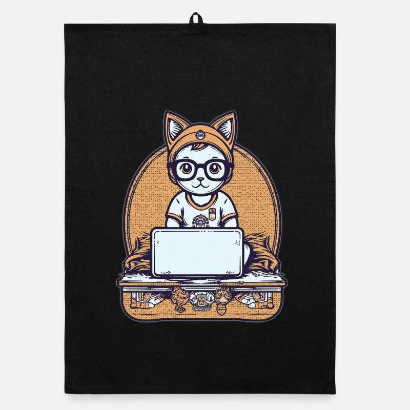Chat technique au bureau Torchon bio
