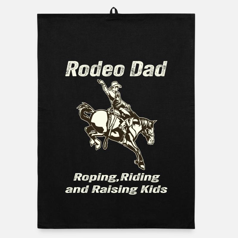Rodeo Papa Einzigartige Geschenkidee für Papa Organic Geschirrtuch