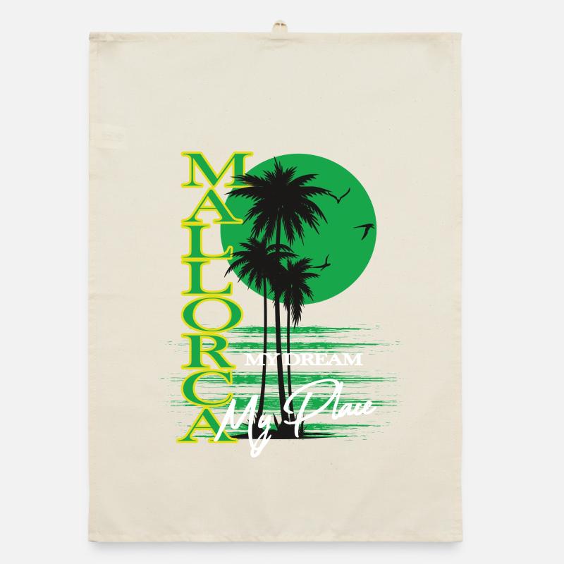 Malorca Palm Trees Retro Dream Organic dish towel