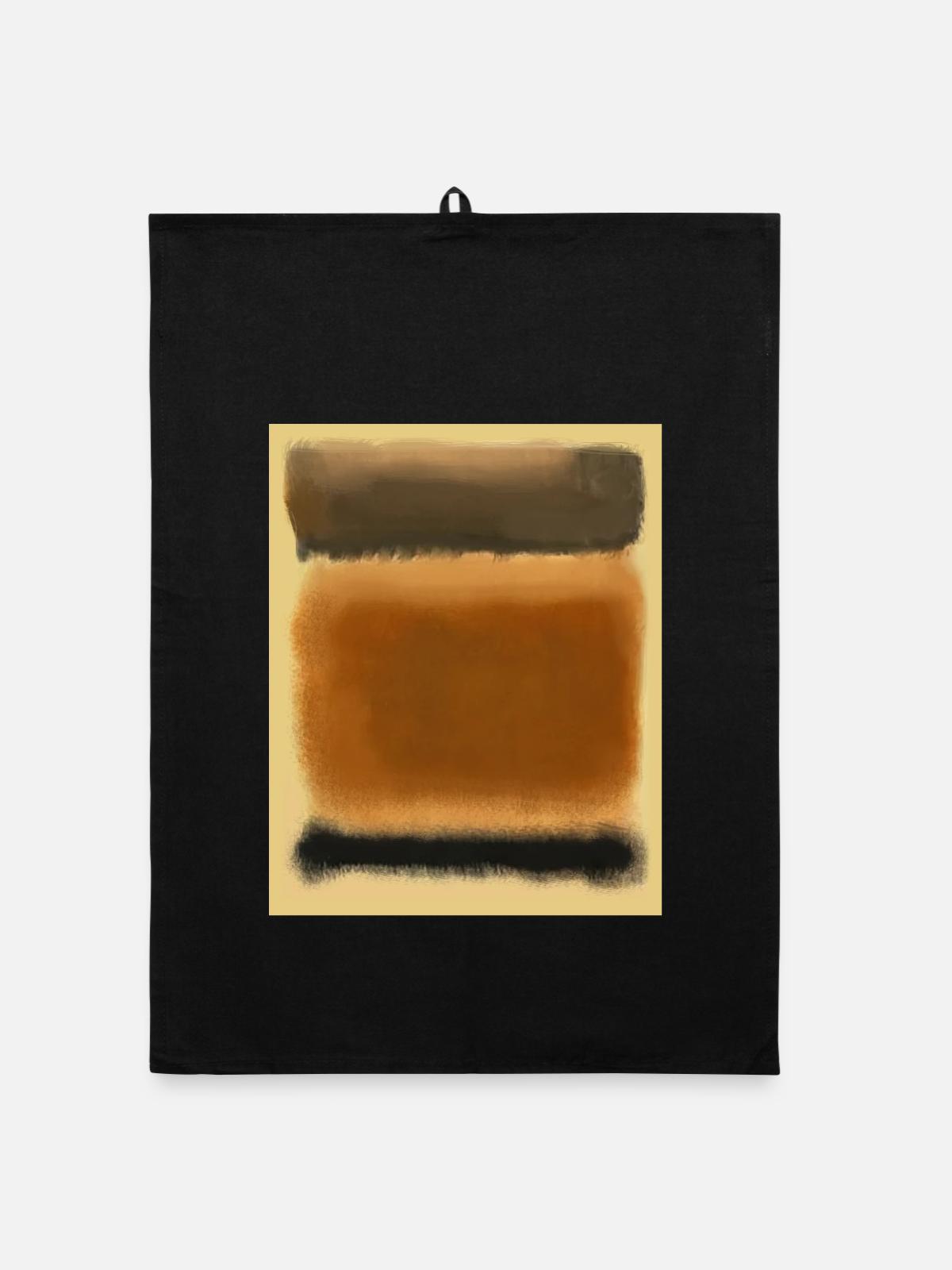 Rothko-Kunst im digitalen Stil - Organic Geschirrtuch - Schwarz - Vorne