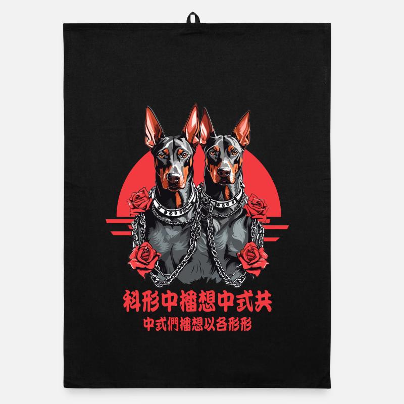 Doberman Underdog Organic dish towel