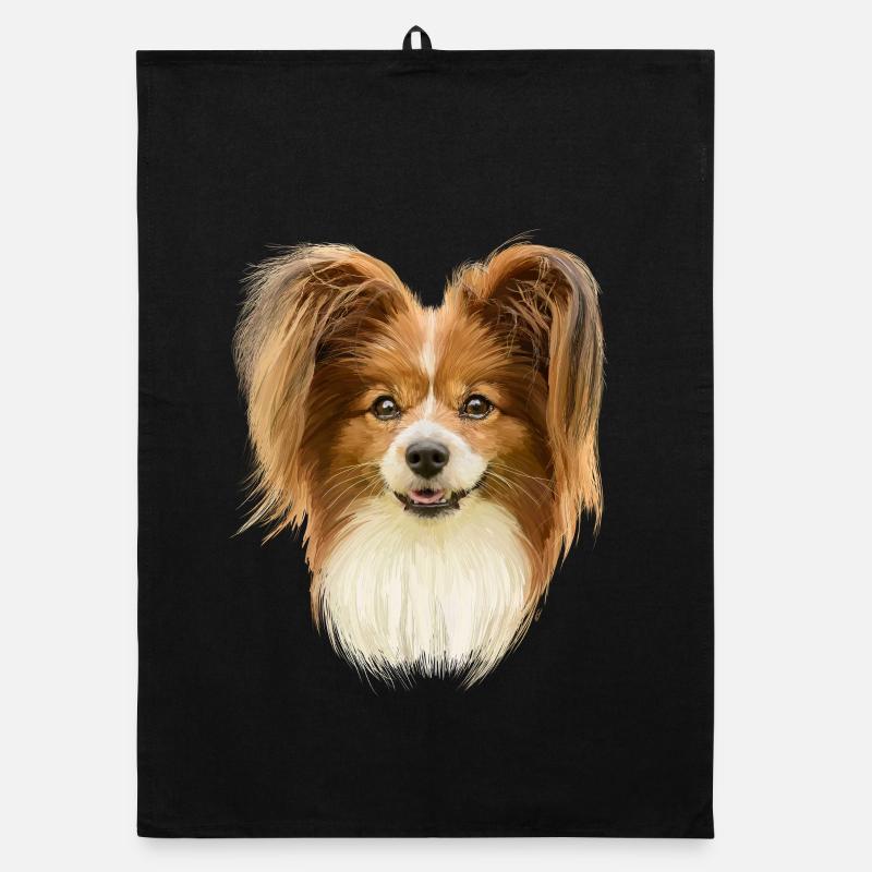 Papillon - Organic Geschirrtuch - Schwarz