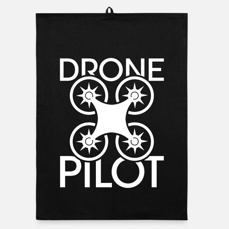 drone pilot Dronen Team Flugzeug coole Sprüche Organic Geschirrtuch