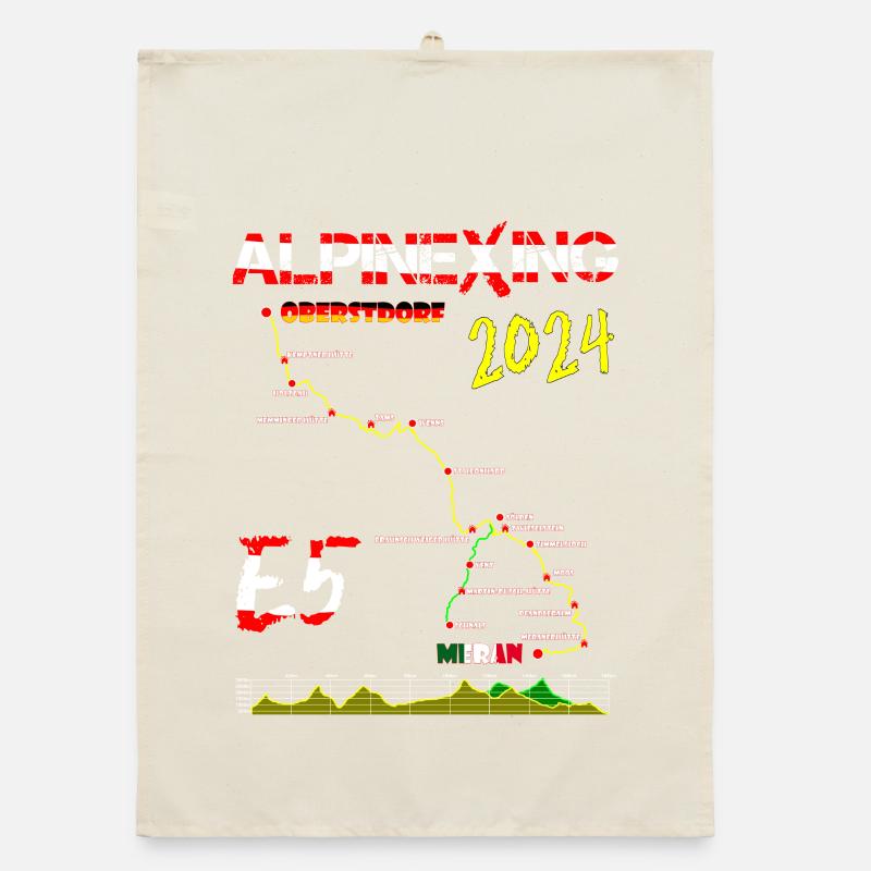 E5 Oberstdorf Meran 2024 Organic Geschirrtuch