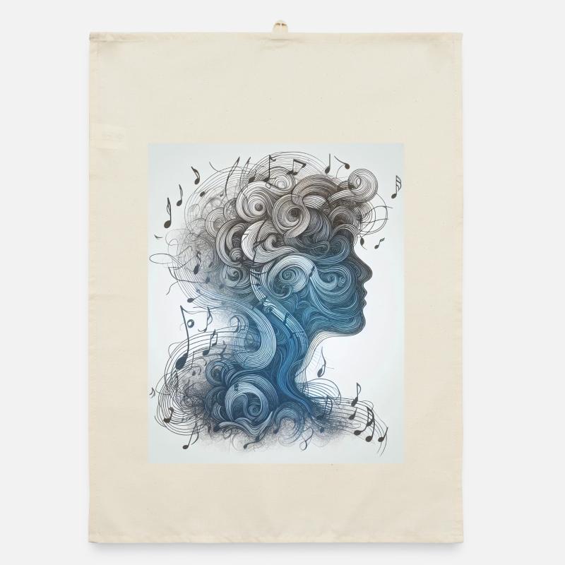Melodic Mind: Symphony of Thoughts and Notes Organic dish towel