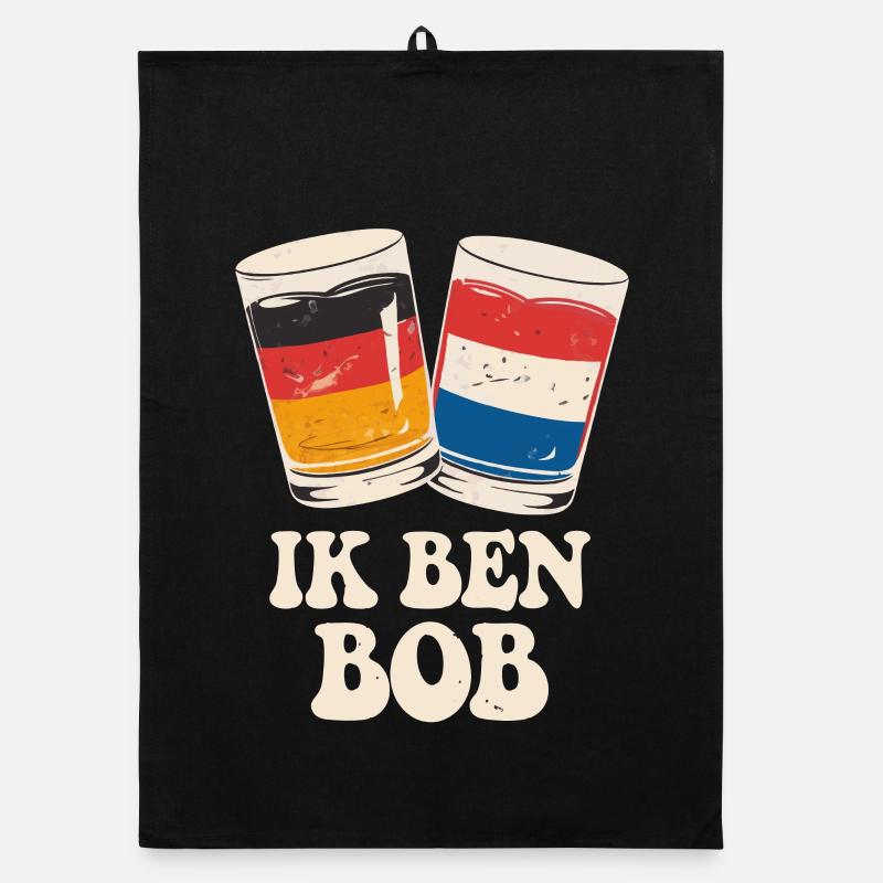 Holländisches Bierglas Paar Design. Ich bin BOB Organic Geschirrtuch