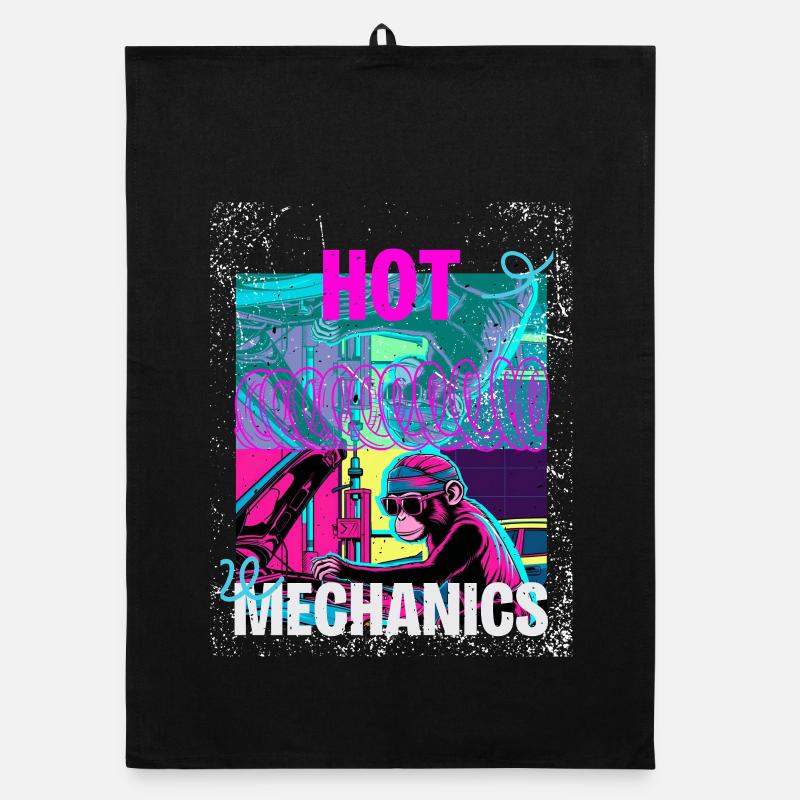 Hot Mechanics – Conception de garage Neon Monkey Torchon bio