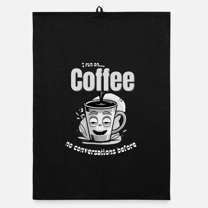 Coffee Mood – No Conversations Before Coffee Organic Geschirrtuch