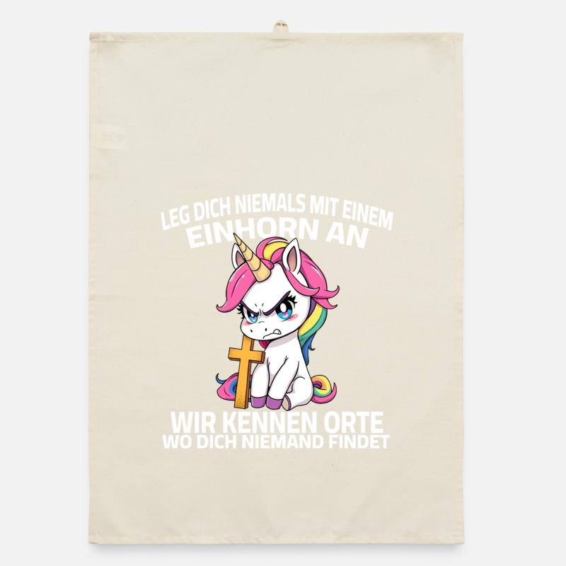 Never mess with a unicorn Organic dish towel