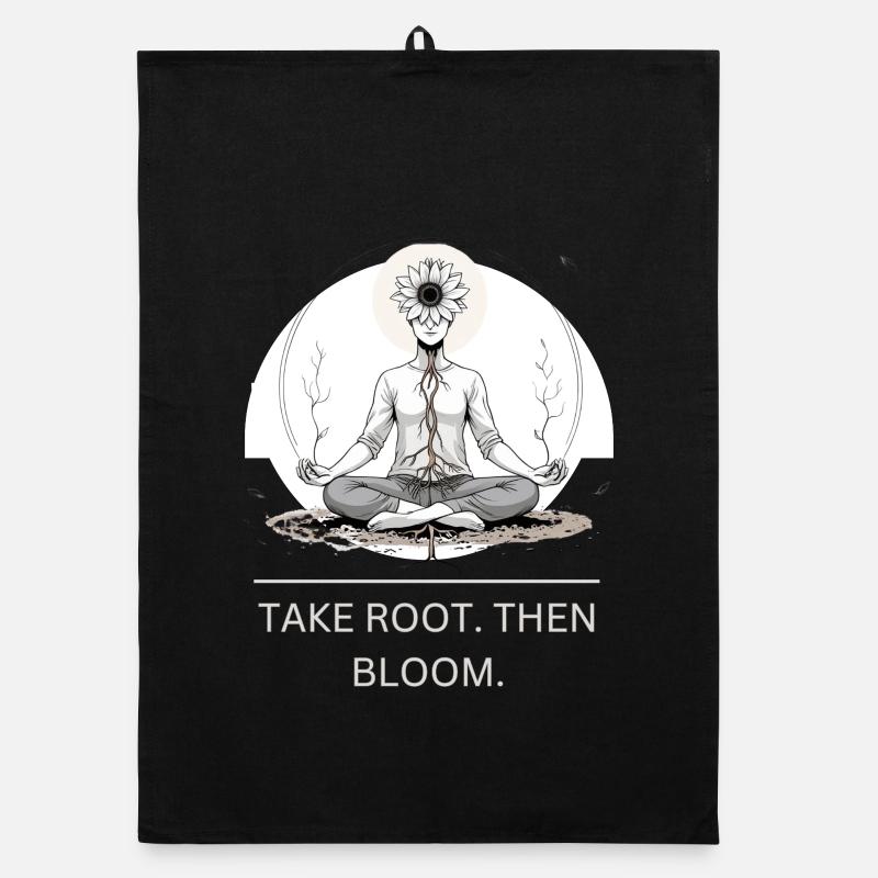 Root Meditation Flower Mandala Organic dish towel