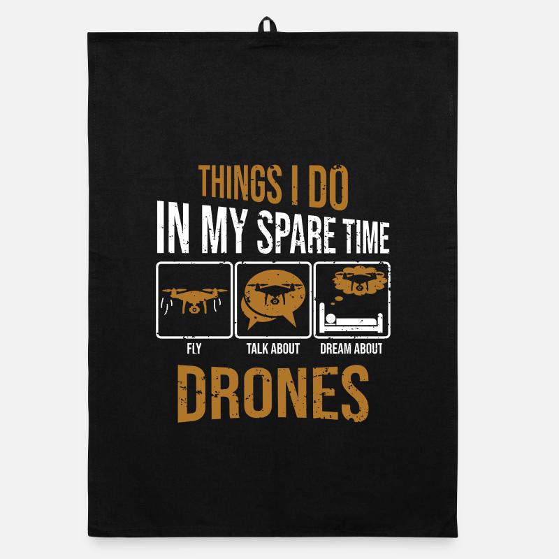 Things I do in my spare time drones Drohnen Pilot Organic Geschirrtuch