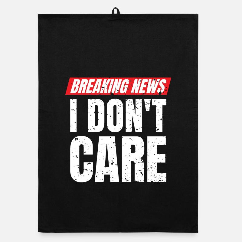Breaking News I Don't Care Statement  Organic Geschirrtuch