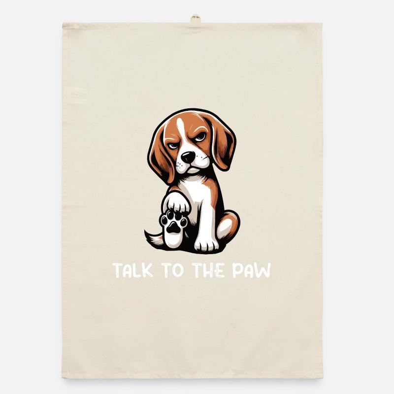 Parlez à la patte Beagle Beagle Propriétaire Beagle Holder Torchon bio