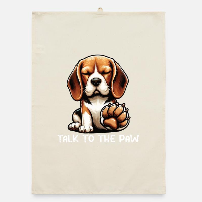 Parlez à la patte Beagle Beagle Propriétaire Beagle Holder Torchon bio