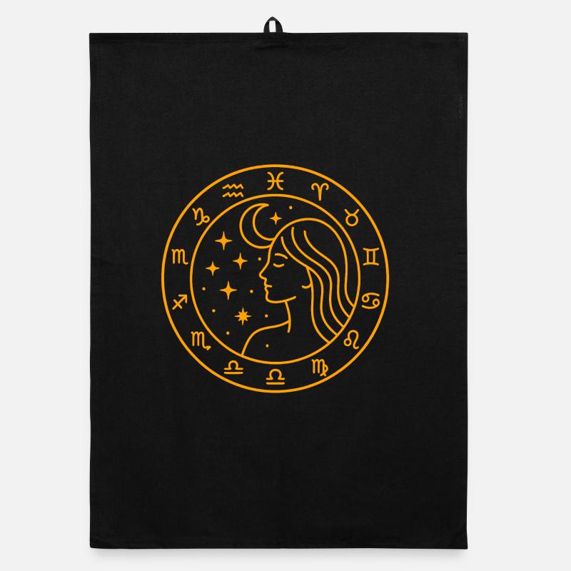 Femme Céleste Conception du Zodiaque Torchon bio