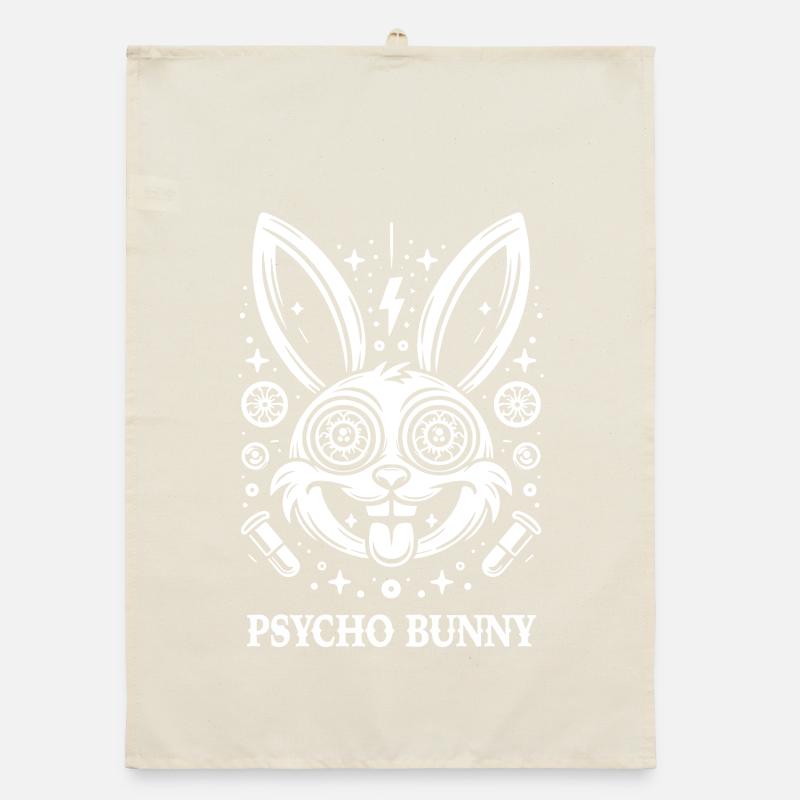 Psycho Bunny Neon Psychedelia Organic dish towel