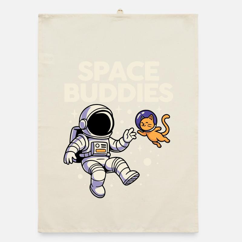 Amis de l’espace : Chat astronaute Torchon bio