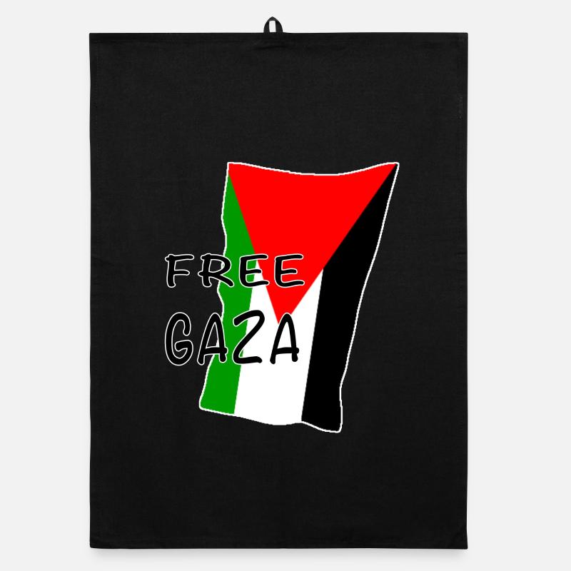 Motif du drapeau de Gaza libre Torchon bio