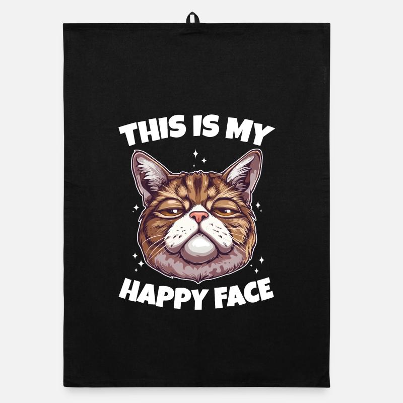 C’est mon chat au visage heureux Torchon bio