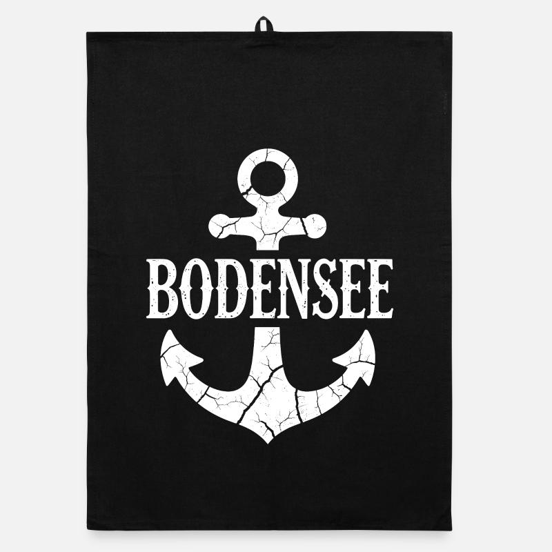 Anchor Lake Constance Holiday Ship Organic dish towel